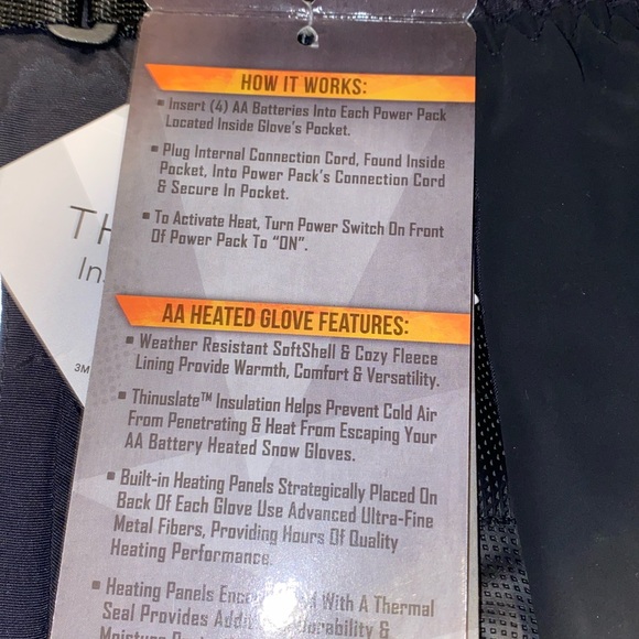 COPY - Action Heat AA BATTERY HEATED GLOVES women ONE SIZE - Picture 7 of 11